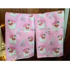 Santa Kitchen Towels Christmas Decor Holiday Xmas Decorations Hand Dish Cloths